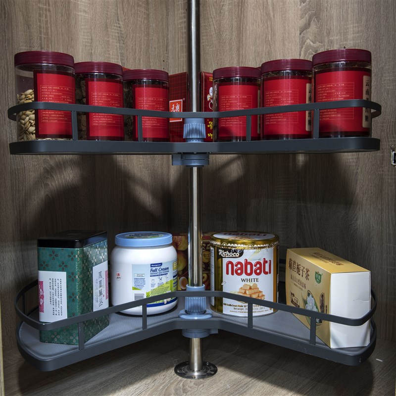 橱柜转角转盘拉篮  2度 度转盘篮 地柜拐角拉篮 板式转篮