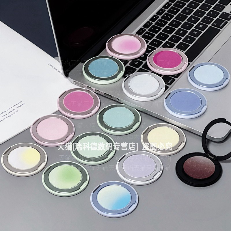 磁吸支架支持车载磁吸背贴强力吸附指环扣桌面固定支撑架磁力度旋