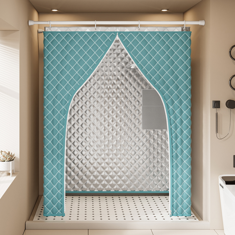 2023新款加厚夹棉浴罩浴帐篷农村家用冬天洗澡保温罩方形防水浴帘