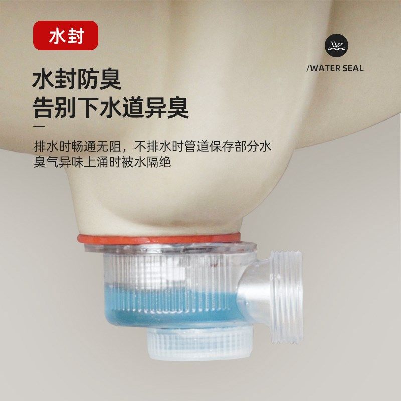 短矮陶瓷洗手盆浴室柜台盆下水器装超面洗脸盆墙排防臭管直排,家装主材,下水器,淘宝优惠券,粉丝福利购,淘宝优惠卷