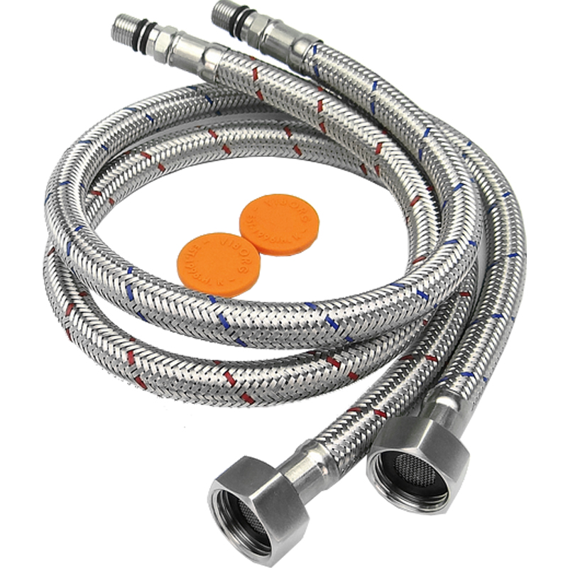 香港域堡 全丝编织进水软管龙头专用分进水管冷热