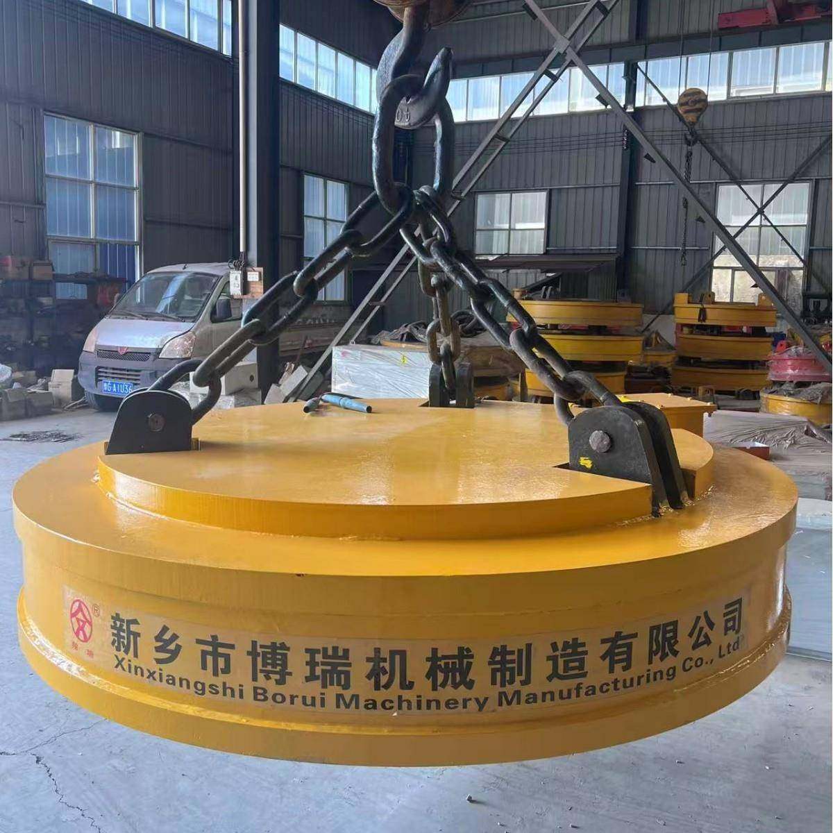 电磁吸盘厂家强磁铁电磁吊具磁力吊龙门起重机挖机铲车用磁盘