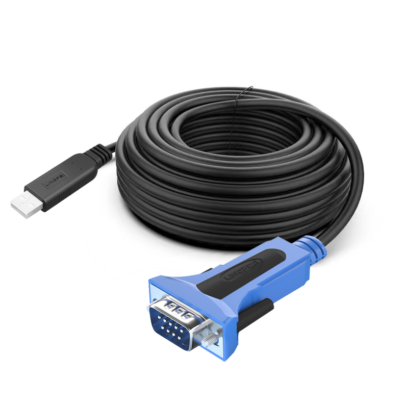 灵派 usb转rs232串口线公头DB九针转接头COM口通讯串口线工业级 1