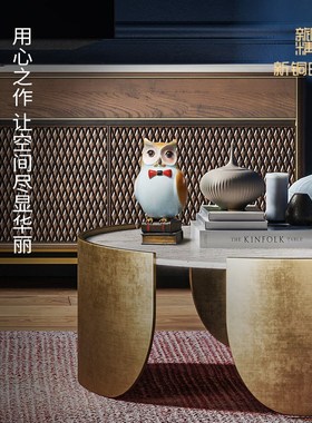 新铜时代《猫头鹰》绅士猫头鹰铜摆件书桌客厅办公室轻奢装饰礼品