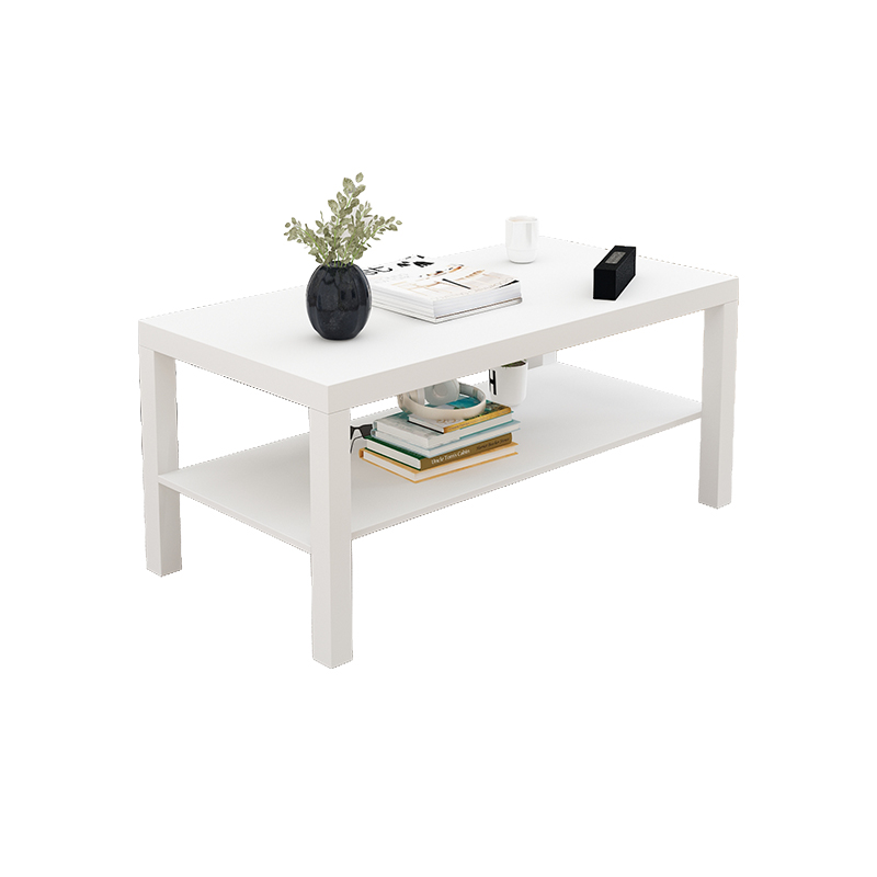 黑色长方形客厅茶几小户型角几边几桌边迷你层置物隔板桌子