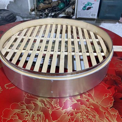 铝合金蒸笼竹制商用家用食堂用加厚蒸包子蒸馒头怀宁