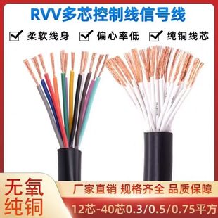 金鹏宇控制电缆RVV12芯14芯16芯20芯24芯30 0.75平方 40芯0.3 0.5