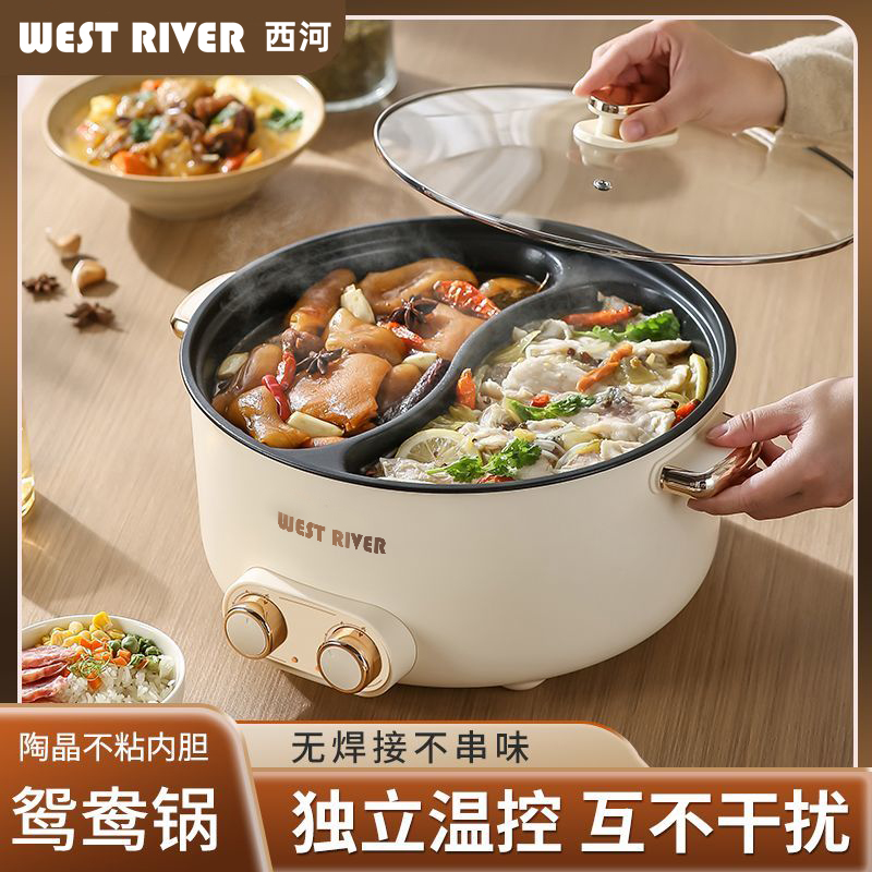 德国正品电煮锅家庭版鸳鸯锅电火锅家用多功能宿舍电热火锅电热炉