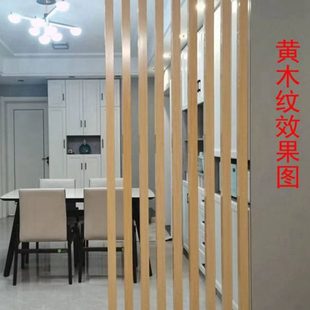 铝合金屏风隔断入户免打孔客厅办公室竖管格栅镂空卫生间现代简约