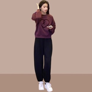 减龄洋气小个子休Y闲运动两件 秋装 搭配一整套时尚 套装 女2024新款