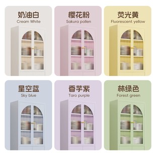 钢制书柜带玻璃j门铁皮书柜家用客厅储物柜防尘展示柜铁艺置物架