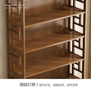 书架家用多功能置物架简易儿童落地D多层实木书柜学生收纳架省空