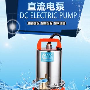 电动车家用农用直流潜水泵12V24V48V高扬程船用小型潜水泵抽水泵