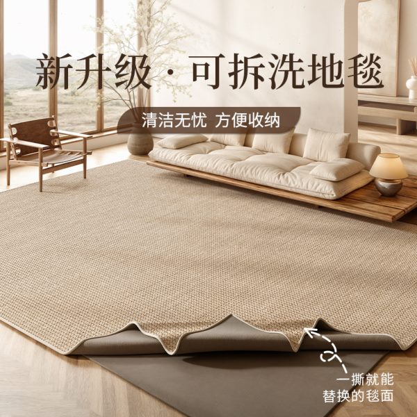 可拆洗地毯客厅2025新款可机洗水洗简约纯色沙发茶几卧室家用地垫