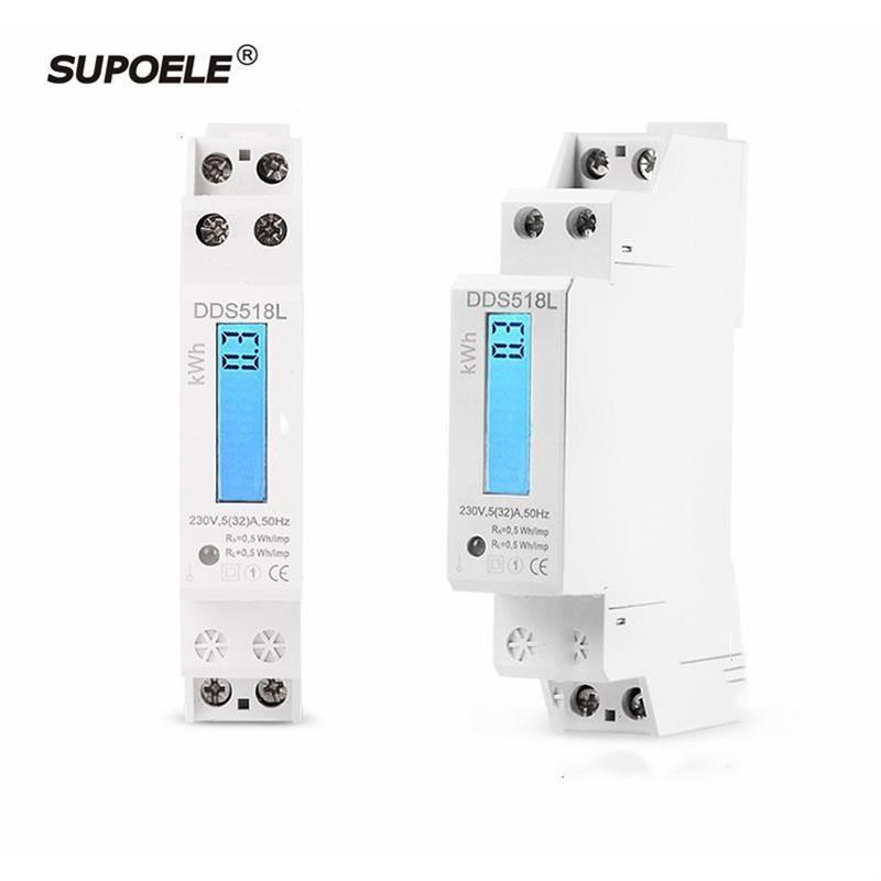 家用智能电度表电子单相220Vy 32A导轨式微型带背光液晶显示电能