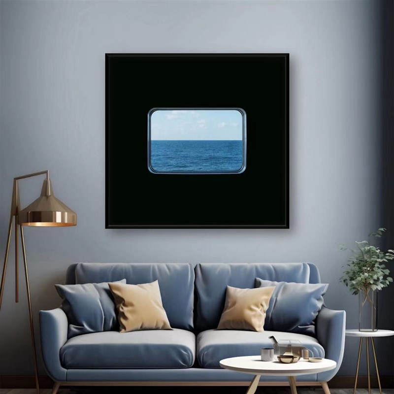 大海艺术装饰画卧室客厅床头沙发挂画装修高级感装裱相框壁画油画