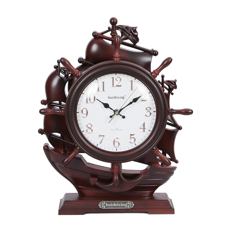 个性造型办公室桌面座钟一帆风顺船舵家用客厅装饰锺创意精准时钟,家居饰品,挂钟,淘宝优惠券,粉丝福利购,淘宝优惠卷