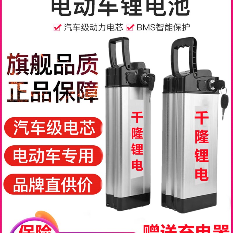 电动车锂电池48v代驾q车电瓶折叠车代步车60v全新银鱼款海霸款电