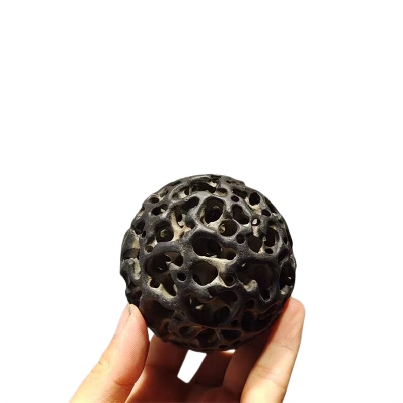 天然石灵璧石盆景石 鱼缸造景 龟纹石 根抱石 花盆造景  盆景石料