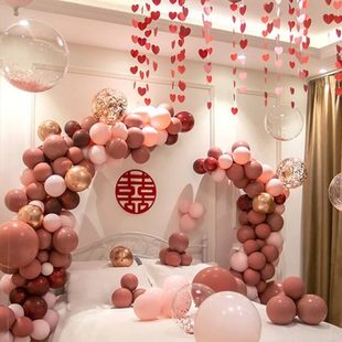 女方结婚新房气球装 婚房布置套装 饰套餐网红婚礼卧室男婚庆用品￥