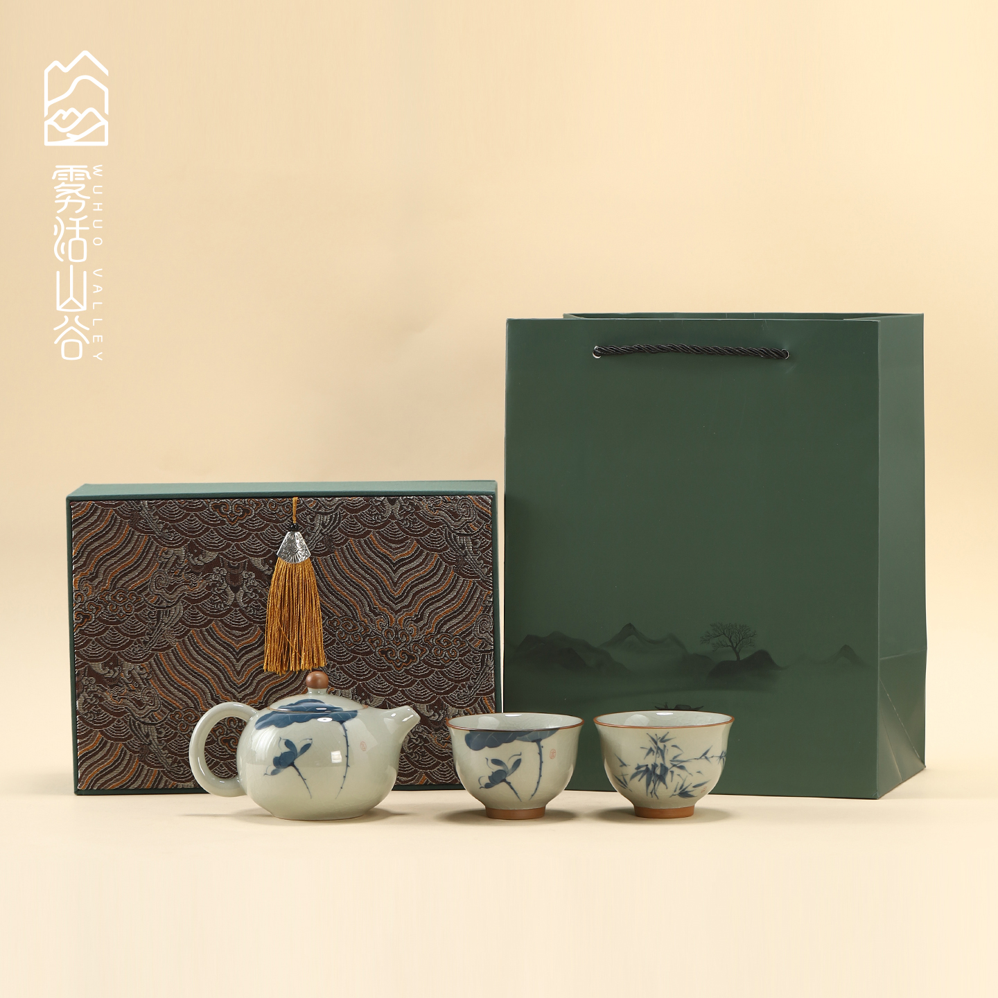 陶瓷高端哥窑小套组新款开片可养