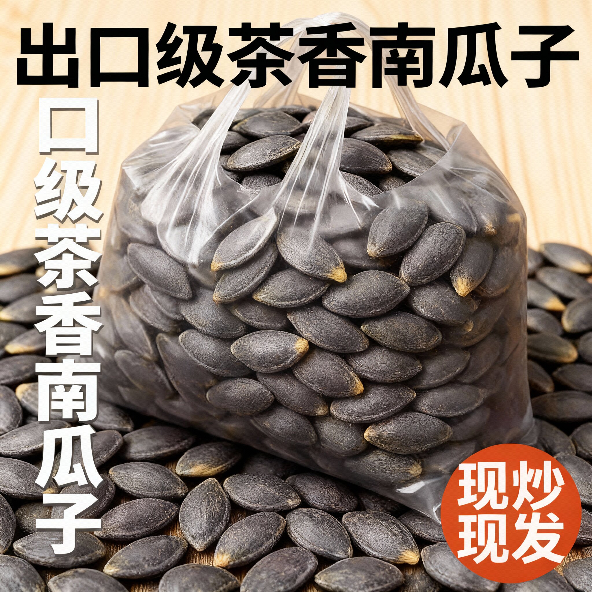 大南瓜子国宝级】新货茶香南瓜子熟南瓜籽茶盐大片南瓜子炒货零食