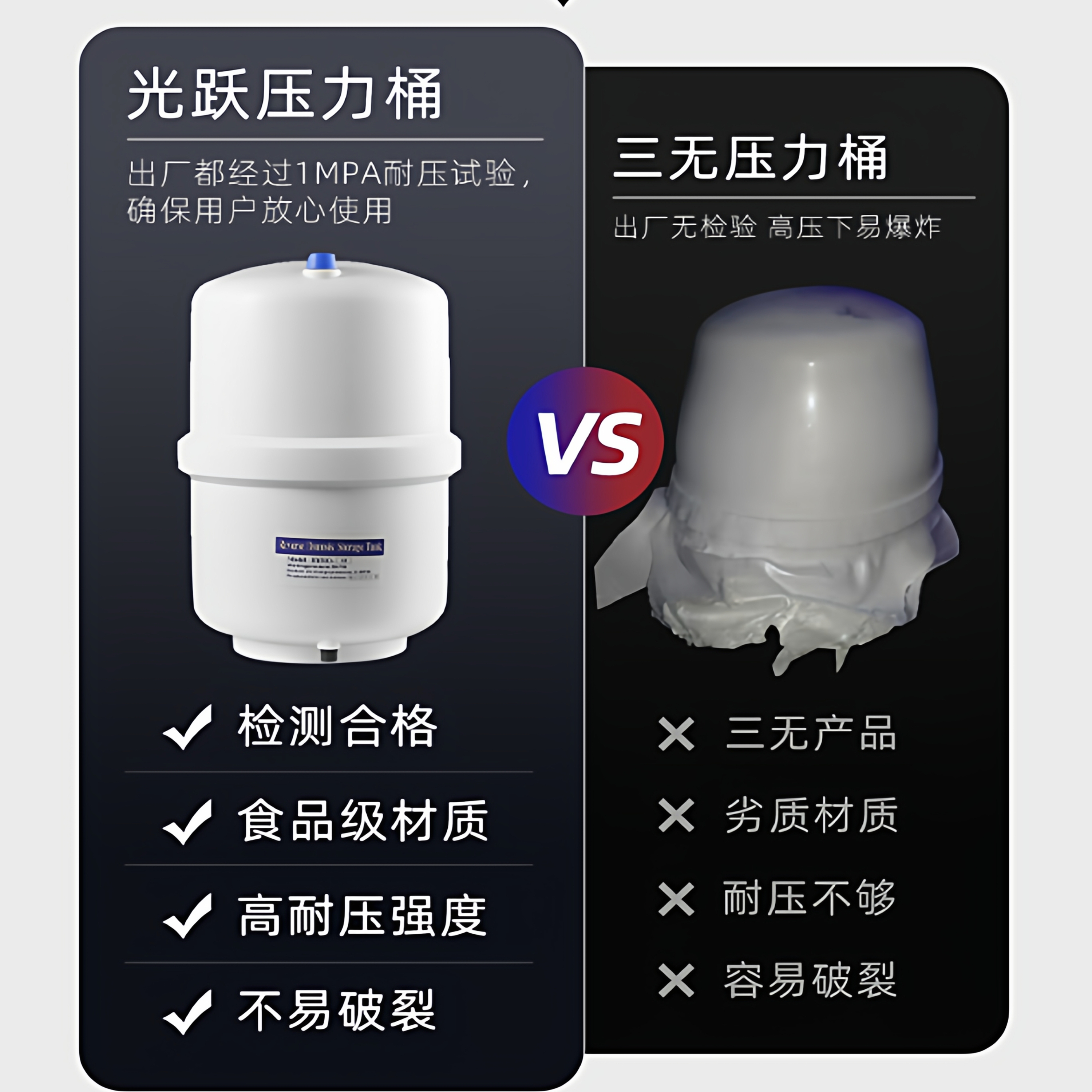 光跃净水器压力桶 3G4G10G家用储水罐直饮净水机RO饮水机专用配件