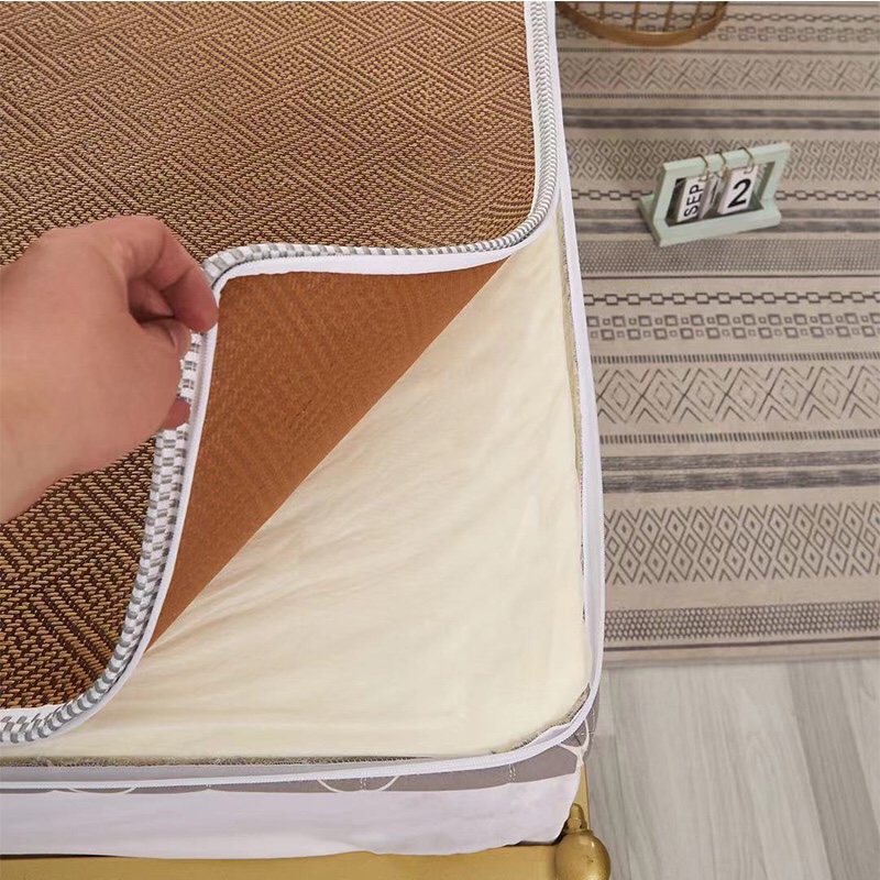 学生双面凉席床垫冬夏两用宿舍海绵可折叠拆洗薄款打地铺褥睡垫