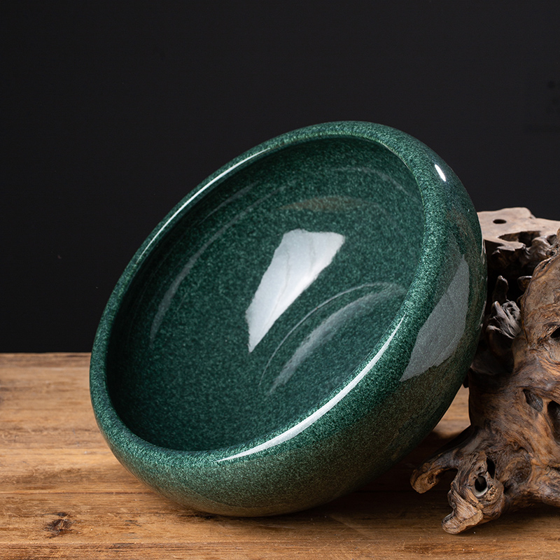 景德镇手工陶瓷鱼缸桌面大号招财金鱼乌龟缸盆睡碗莲水仙荷花盆缸