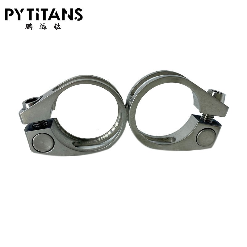 镂空座管夹自行车鞍座管夹山地公路自行车钛合金坐杆夹31.8 34.9m