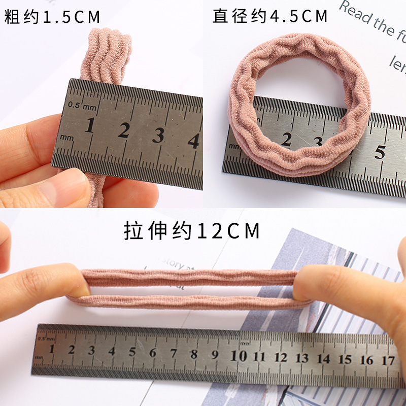 新款简约百搭扎头发加粗发圈可爱女孩头饰网红成人马尾头绳橡皮筋