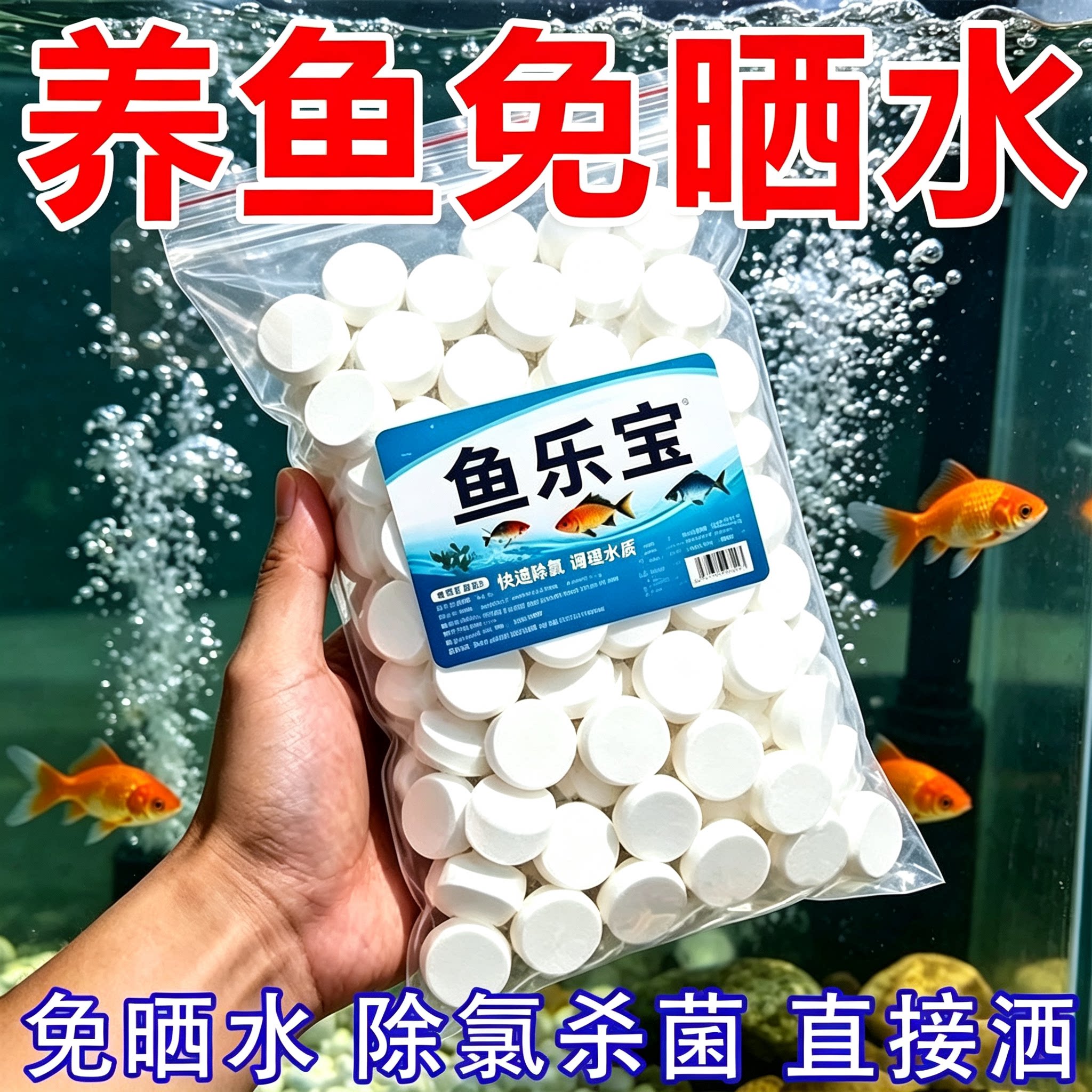 鱼乐宝鱼缸除氯净水稳水质