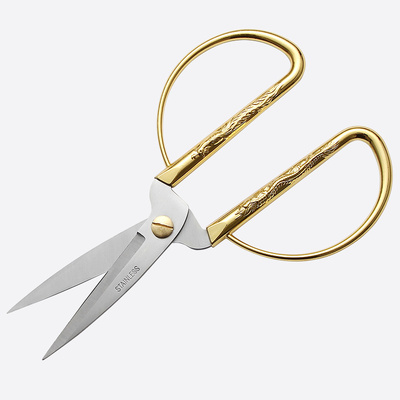 龙凤剪刀开业剪彩剪刀家用剪纸不锈钢金色小剪子尖头结婚复古剪刀