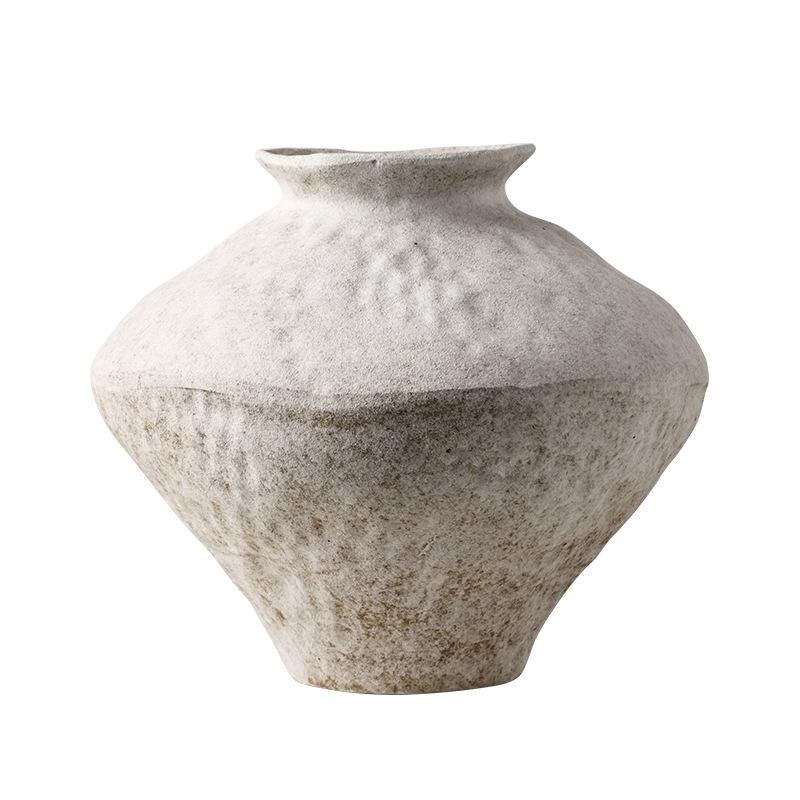 LIFE复古艺术景德镇陶瓷花瓶摆件侘寂风客厅插花陶罐家居装饰品