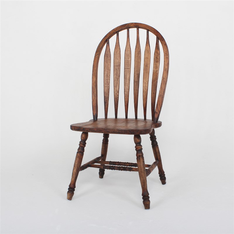 中古复古餐椅实木椅子 做旧无扶手靠背椅 家用餐厅咖啡馆座椅酒店