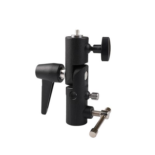 H型闪光灯座支架 全金属连接底座 接灯架离机三脚架摄影伞