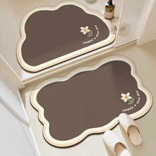 软硅藻泥浴室地垫洗手间门口专用吸水防滑卫生间脚垫子耐脏易清洗