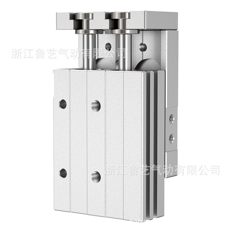 甄选亚德客型双轴型循环滚珠精密滑台气缸HLQ\HLQL6 8 12 16 20 2