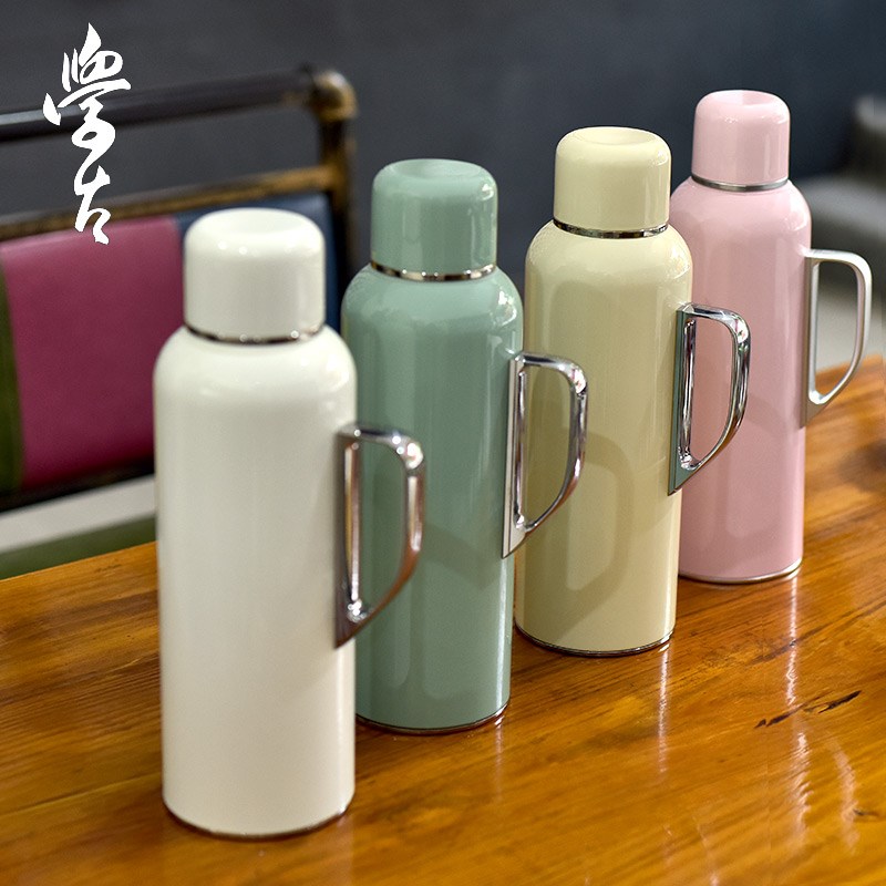 学古不二 一原得物传家壶焖茶壶316不锈钢保温壶热水瓶闷茶壶1.6L