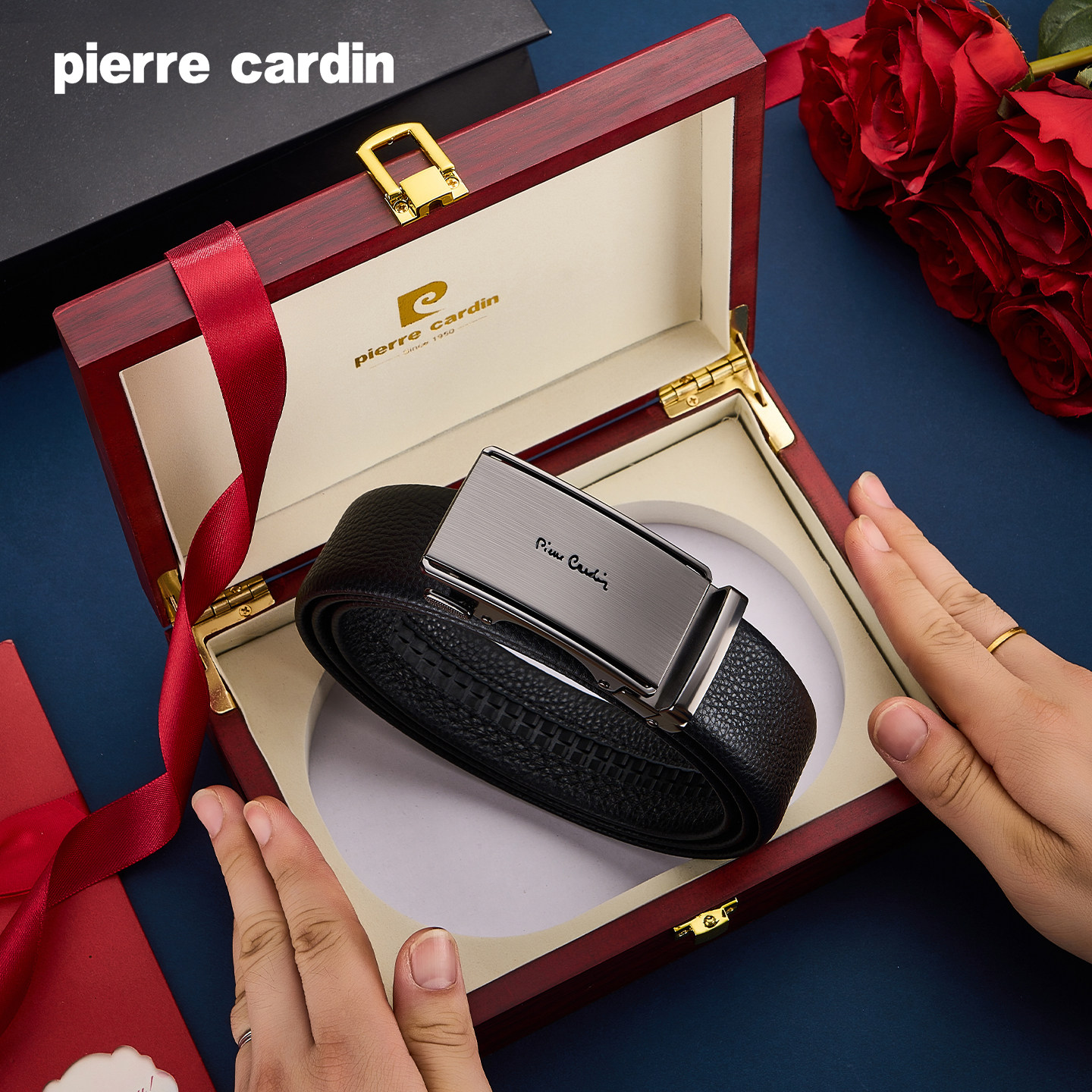 皮尔卡丹正品男士真皮自动扣腰带商务高档皮带礼盒装送男朋友礼物,服饰配件/皮带/帽子/围巾,腰带/皮带/腰链,淘宝优惠券,粉丝福利购,淘宝优惠卷