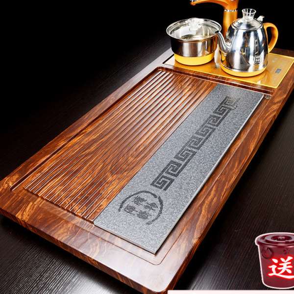 家用公茶台茶海大号木质茶盘自动抽水电器四合一茶具套装
