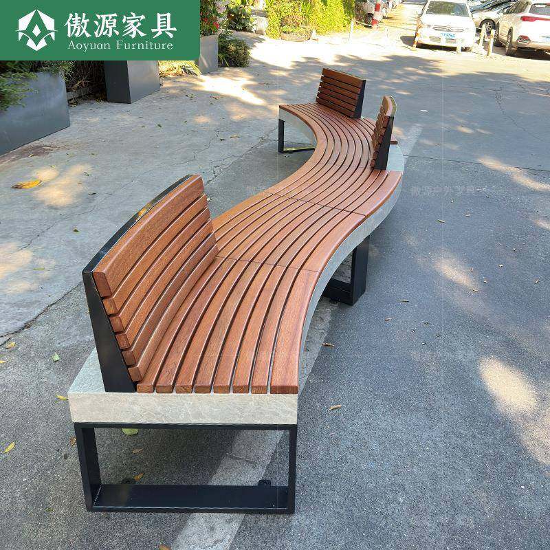 户外广场树池座椅公共弧形坐凳不锈钢公园椅室外长椅实木景观坐椅,商业/办公家具,休闲椅系列,淘宝优惠券,粉丝福利购,淘宝优惠卷