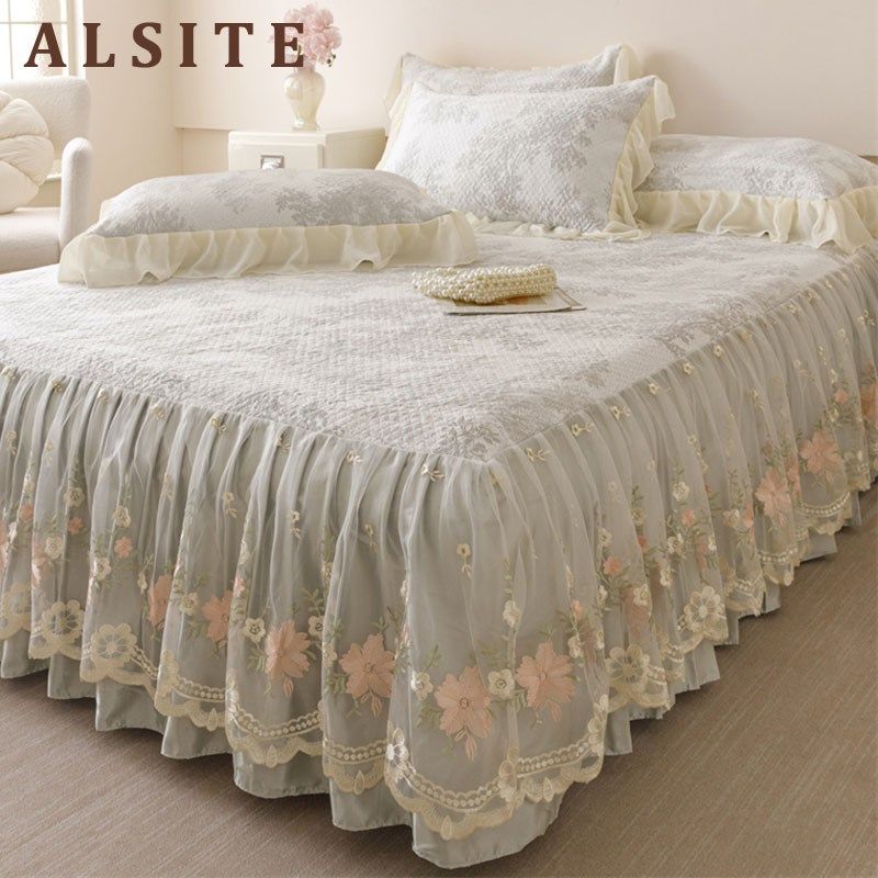 高端A类床裙款冰丝豆豆凉席2025新款海洋丝软席夏季三件套可机洗,床上用品,冰丝席,淘宝优惠券,粉丝福利购,淘宝优惠卷