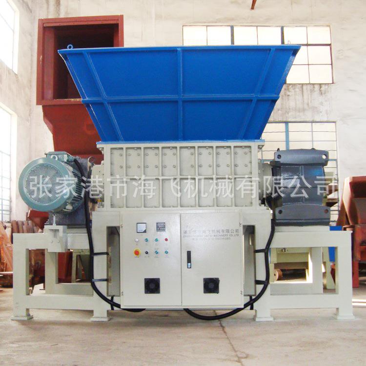 定大型废旧金属撕碎机废轮胎塑料粉碎机垃圾编织袋双轴撕碎机