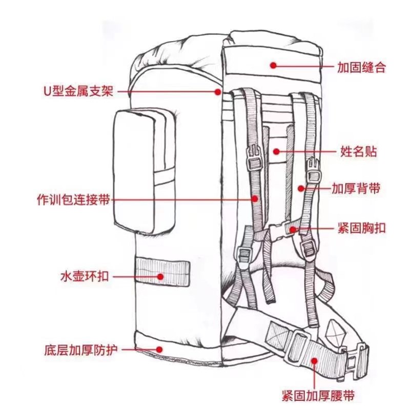 迷彩背囊a100L大容量户外携行具男女背囊野营登山露营包双肩背包