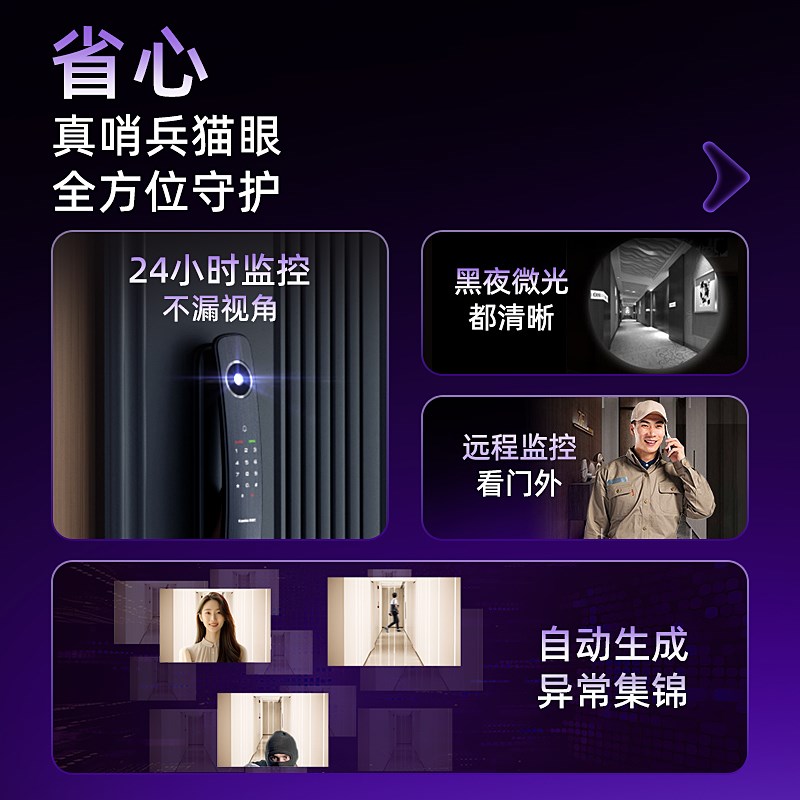 【活动专属】凯迪仕Q20FPro人脸识别指纹密码入户家用智能门锁