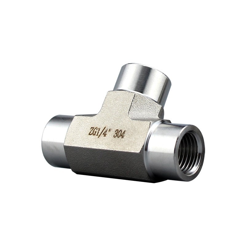 加厚316模锻内牙螺纹水管三通 2分锻造304不锈钢高压内丝三通接头