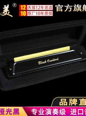 奇美口琴24孔K1哑光黑色专业演奏级初学者学生用黑霸王版复音口琴