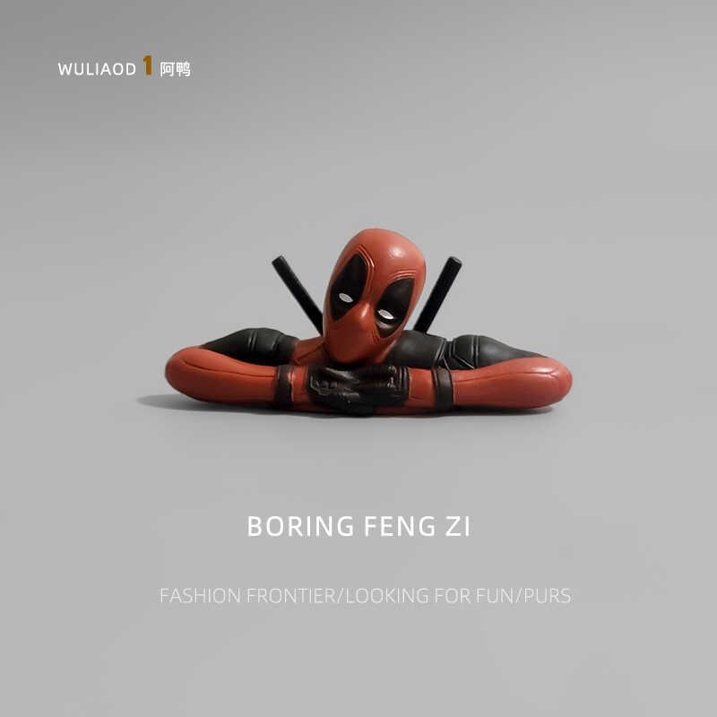 无聊瞭！摆个死侍陪你情绪解压电脑桌面治愈小摆件工位装饰品礼物