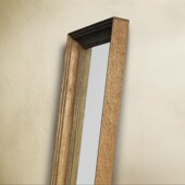 法式 乡村复古试衣镜 穿衣镜美式 家具实木方款 全身落地镜美国RH时尚